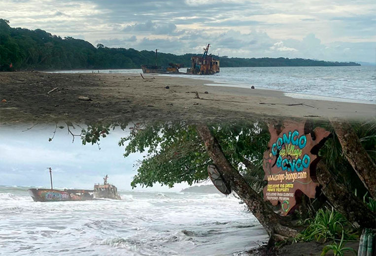 Fuerte oleaje se come la playa en el Caribe sur costarricense