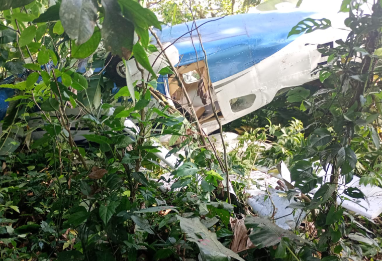 Estas son las primeras imágenes de la avioneta accidentada en San Carlos - Imagen de la noticia