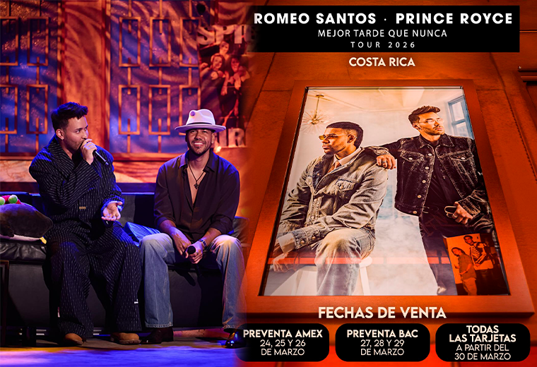 Romeo Santos & Prince Royce protagonizarán el concierto de bachata más esperado en Costa Rica - Imagen de la noticia