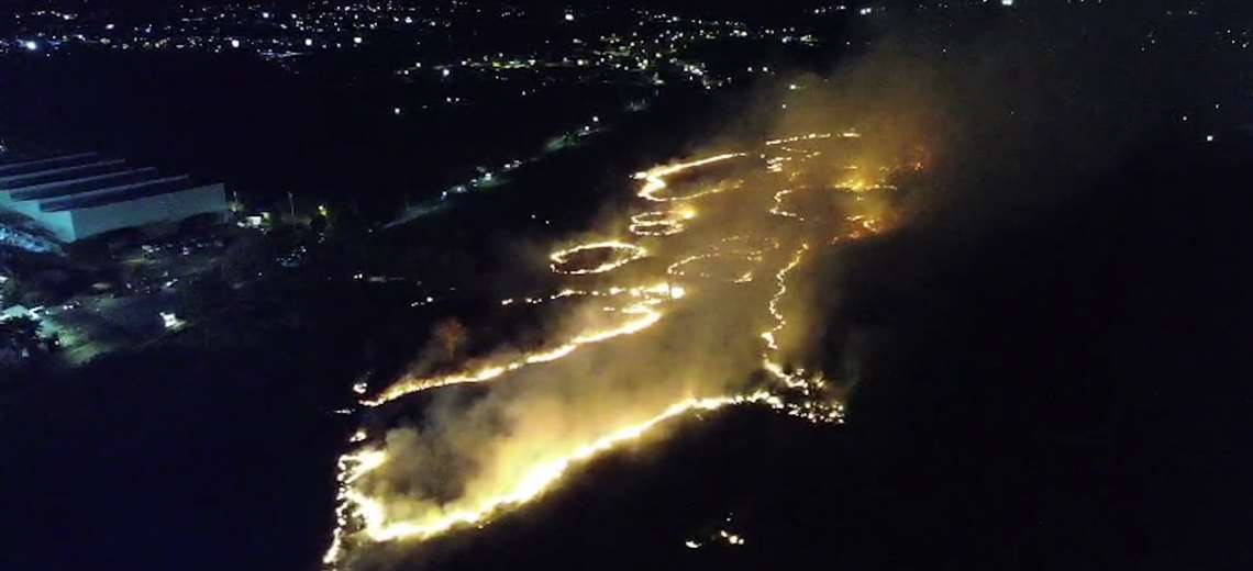 ¡Impresionante! Así se vio desde el aire gran incendio en La Guácima