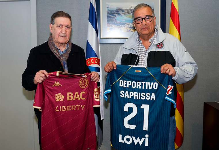 Presidente de Saprissa estrecha lazos con el Espanyol