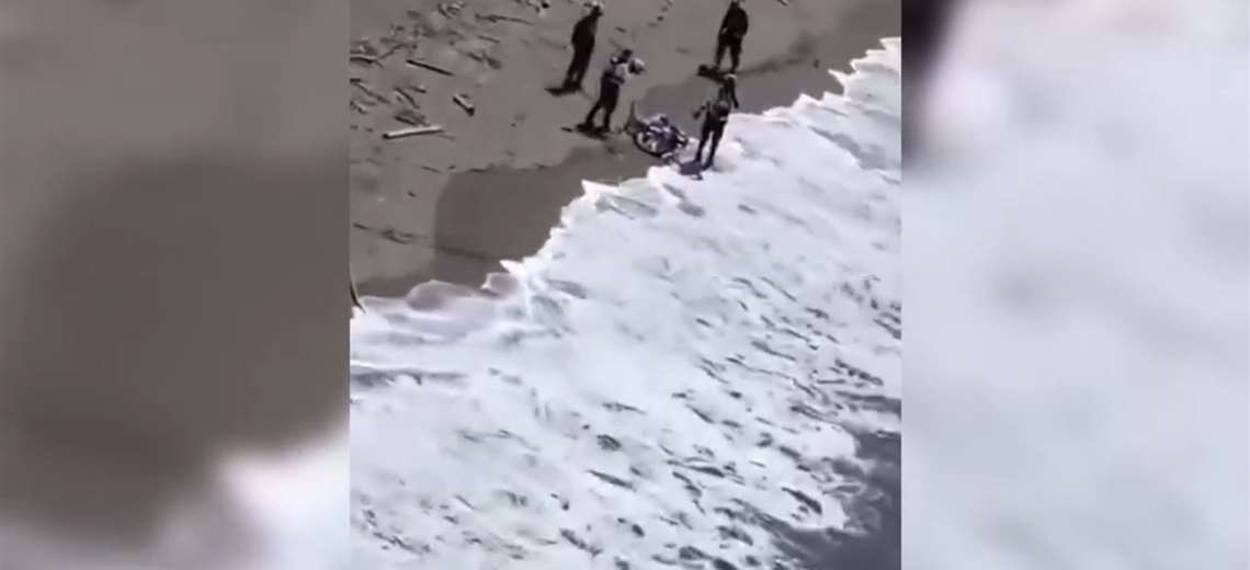 Vea, desde el aire, cómo fue la persecución de motociclistas en Puntarenas