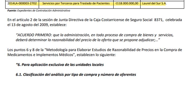 Contratación ambulancias