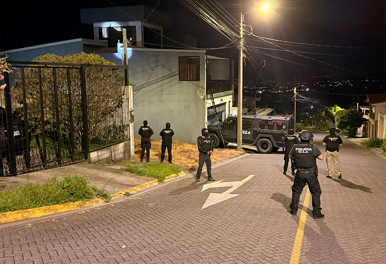 OIJ desarticula grupo criminal que brindaba apoyo al tráfico de drogas internacional