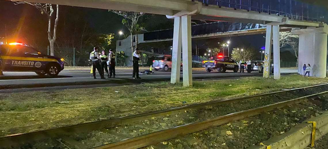 Persona muere atropellada debajo de puente peatonal en Sabana Sur