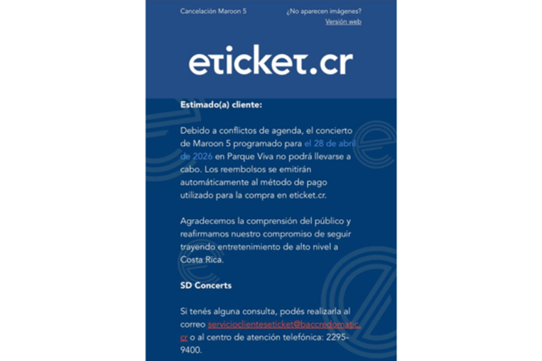 Maroon 5 cancela concierto