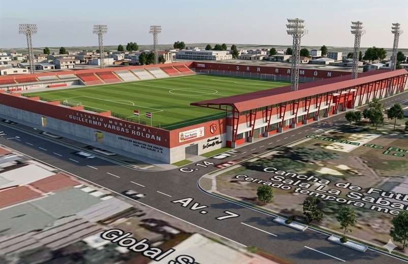 Presentan ambicioso plan de remodelación del estadio Guillermo Vargas Roldán en San Ramón