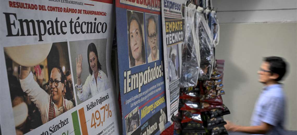 Balotaje en Perú: Roberto Sánchez pasa al frente p